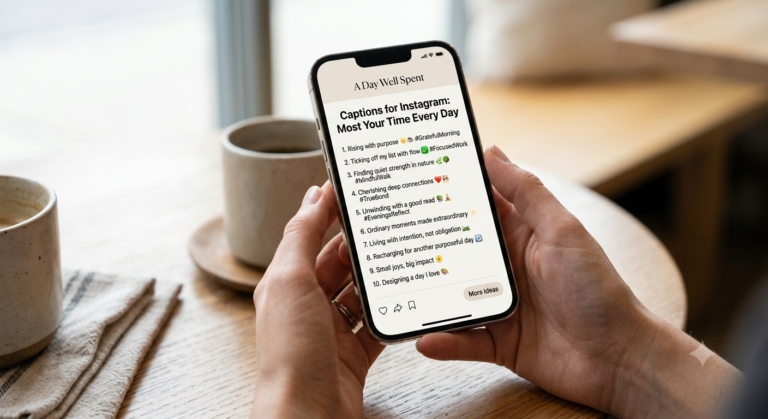 500+ A Day Well Spent Captions for Instagram: Most Your Time Every Day