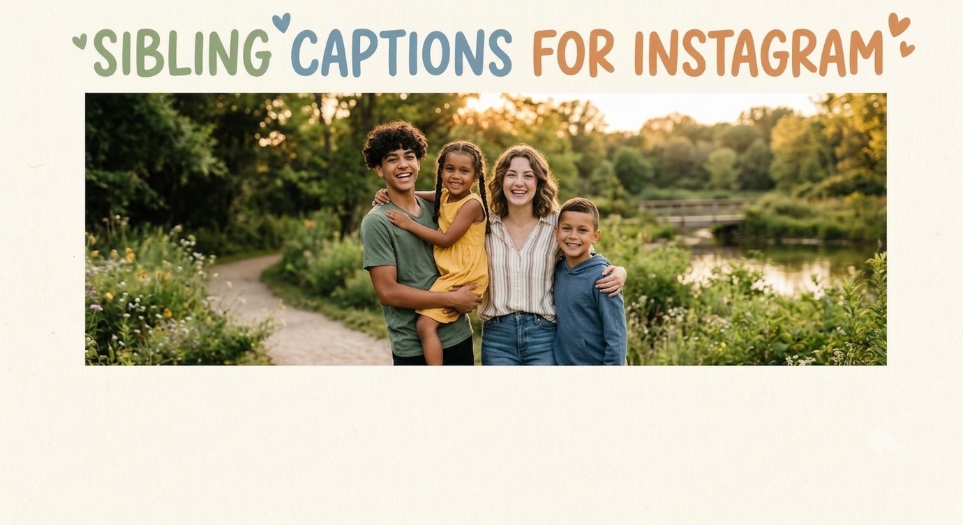 300+ Siblings Captions for Instagram: Funny, Cute & Heartwarming