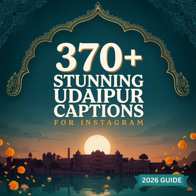370+ Stunning Udaipur Captions For Instagram 2026 Guide