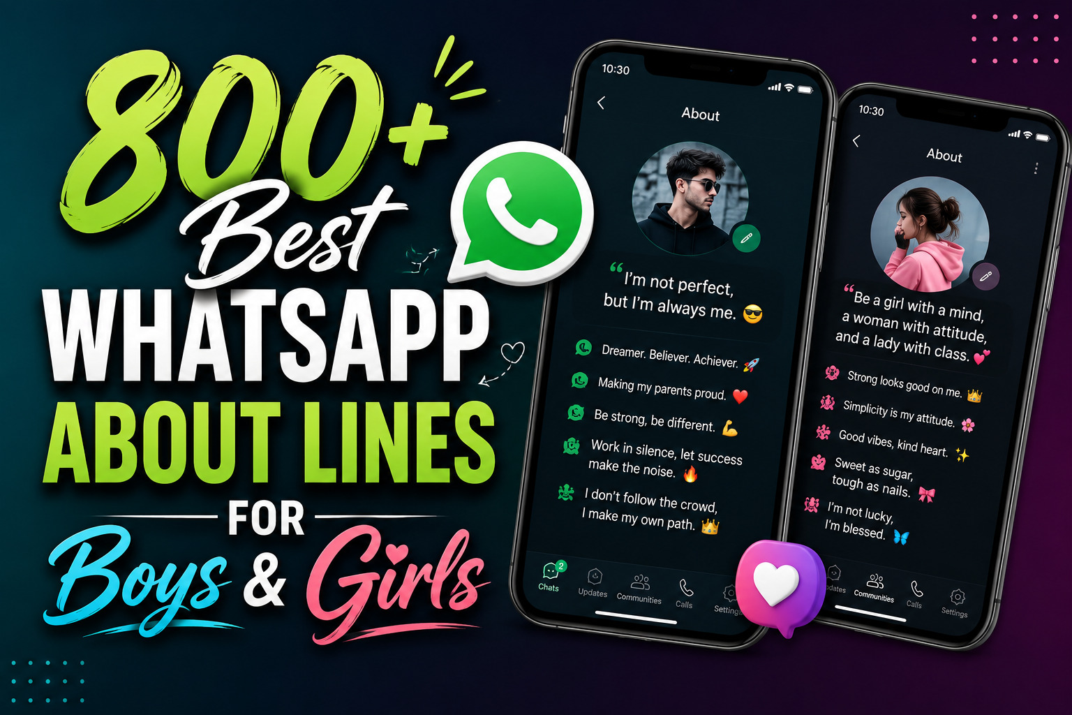 800+ Best WhatsApp About Lines for Boys & Girls