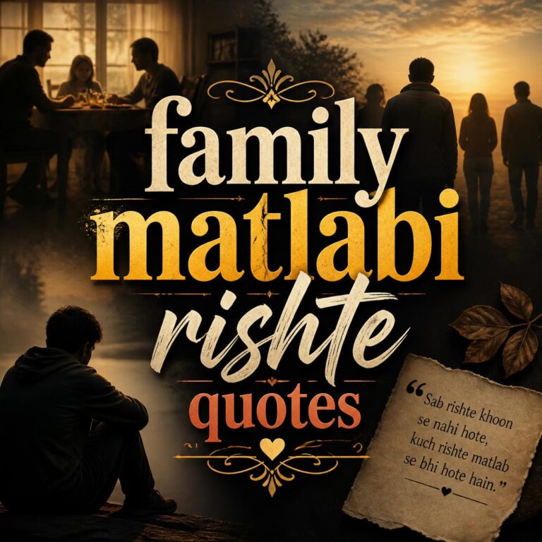 Family Matlabi Rishte Quotes: Sad, Emotional & Reality Quotes