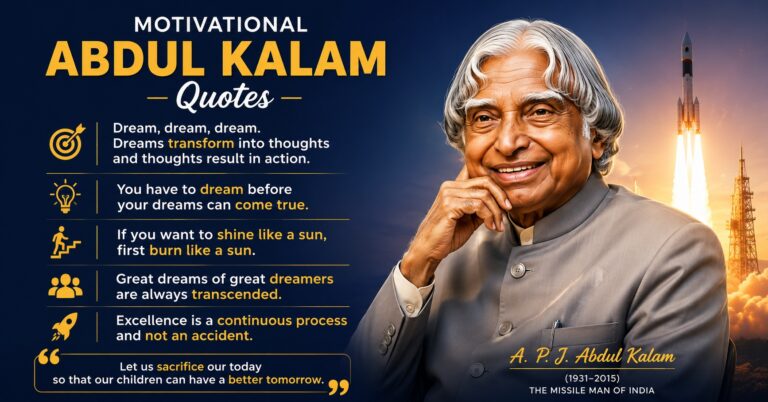 500+ Motivational Abdul Kalam Quotes on Positivity and Dreams