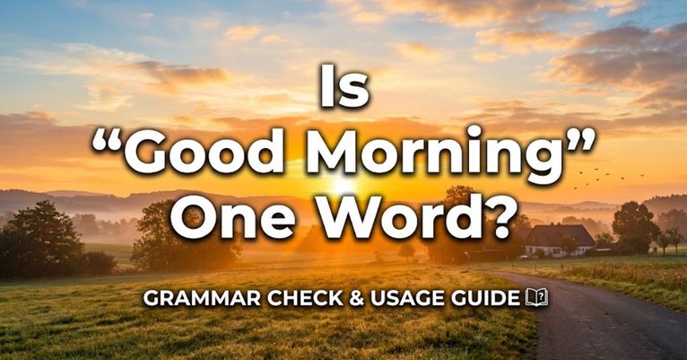 Is Good Morning One Word