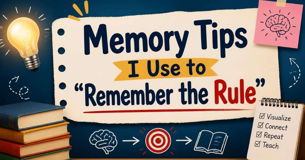 Memory Tips I Use to Remember the Rule