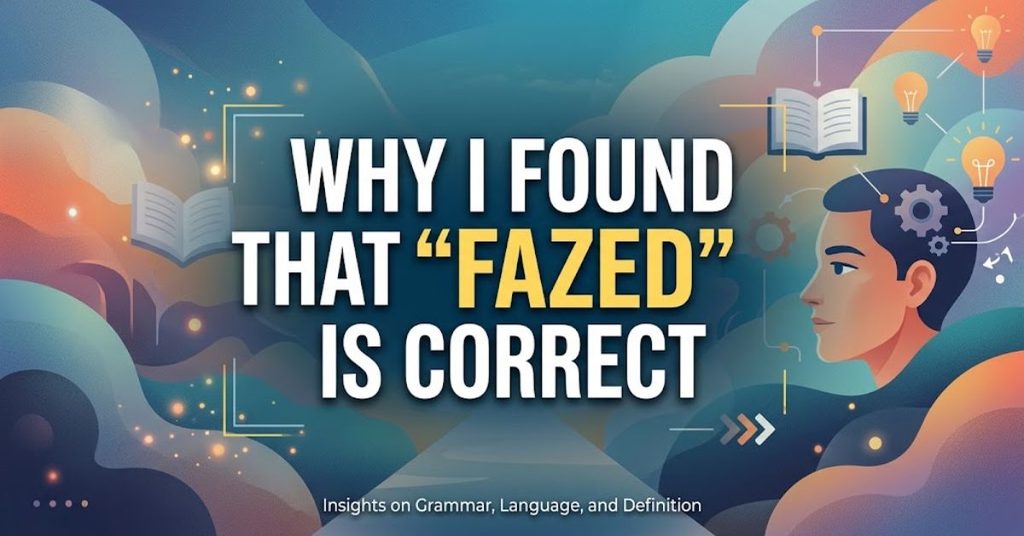 Why I Found That Unfazed Is Correct